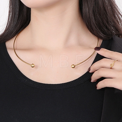304 Stainless Steel Necklaces NJEW-F312-01G-1