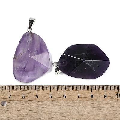 Natural Amethyst Pendants G-C140-06C-1