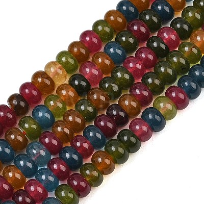 Natural Deyd White Jade Beads Strands GG-CBAD029-B06-5x8mm-1