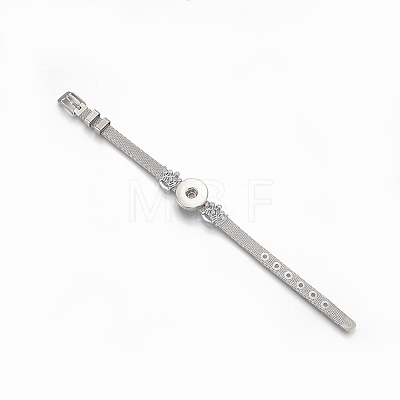 Alloy Rhinestone Snap Cord Bracelet Making BJEW-S136-07-1