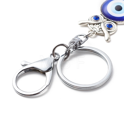 Evil Eye Glass Pendant Keychain KEYC-JKC00371-01-1