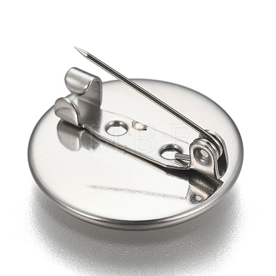 Non-Tarnish 304 Stainless Steel Brooch Findings LS-X-STAS-F191-04P-20mm-1
