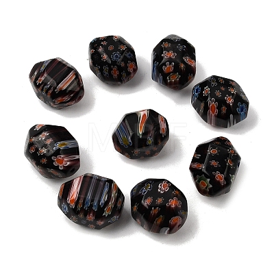 Handmade Millefiori Glass Beads LAMP-C025-01-1