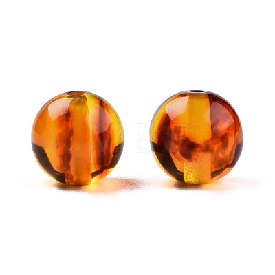 Resin Imitation Amber Beads RESI-N034-01-H01-1