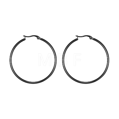 304 Stainless Steel Big Hoop Earrings X-EJEW-F105-07B-1