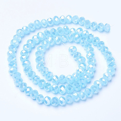 Electroplate Glass Beads Strands EGLA-A034-J10mm-B05-1