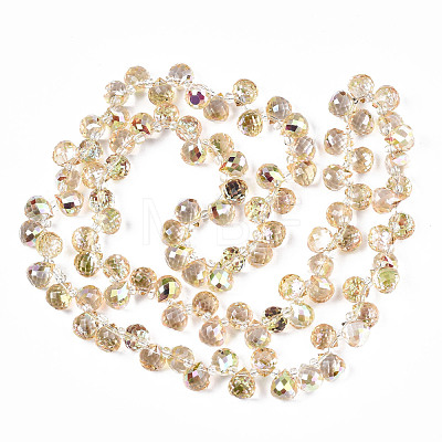 Transparent Glass Beads Strands X-GLAA-T006-14D-1