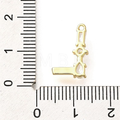 Brass Micro Pave Cubic Zirconia Pendants KK-M310-01G-12-1