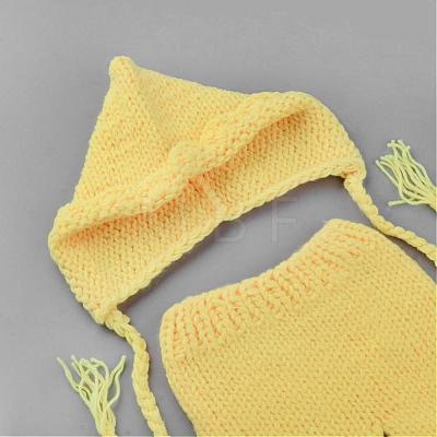 Crochet Baby Beanie Costume AJEW-R030-75-1