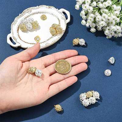 10 Bags Alloy Rhinestone Magnetic Clasps RB-FS0001-08G-1