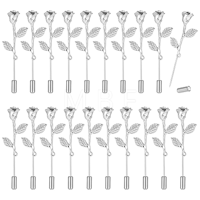 20Pcs Zinc Alloy Brooch Pins JEWB-PH0001-83P-1