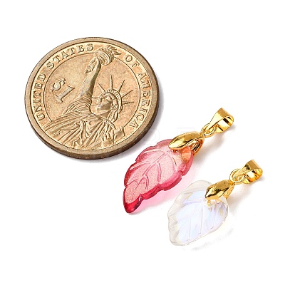 Transparent Glass Pendants PALLOY-JF04419-01-1