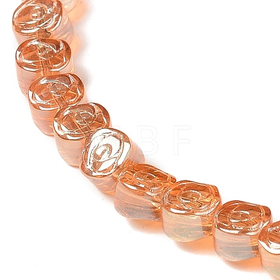 Electroplate Transparent Glass Beads Strands EGLA-L044-A-PL02-1