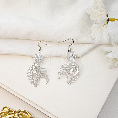 Baking Paint Iron Dangle Earrings WGA271E-02-1