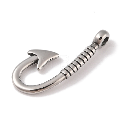 304 Stainless Steel Hook Clasps STAS-C109-13A-AS-1