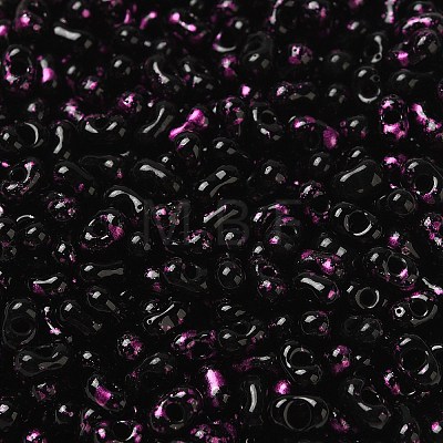 Spray Painted Glass Seed Beads SEED-F005-08A-01-1