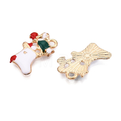 Christmas Theme Alloy Enamel Pendants ENAM-T020-10X-1