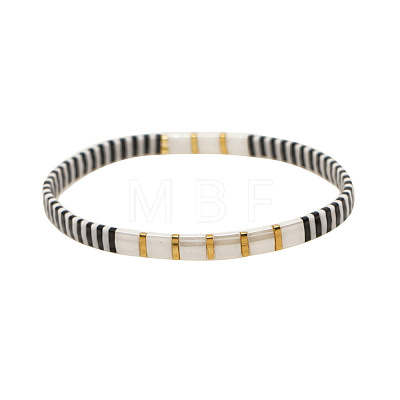 Bohemian Glass Seed Beaded Stretch Bracelets JM4508-10-1