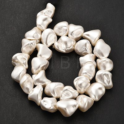 Electroplated Shell Pearl Beads Strands BSHE-C009-01C-1