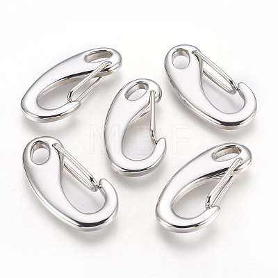 304 Stainless Steel Push Gate Snap Keychain Clasp Findings STAS-F175-13P-50mm-1