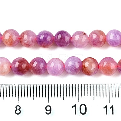 Dyed Natural White Jade Beads Strands G-T138-6mm-210-11-1