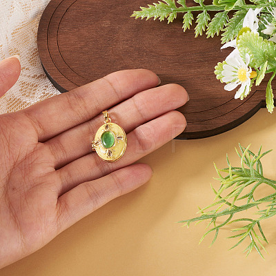 1Pc Brass Enamel Locket Pendants FIND-TA0010-71D-1