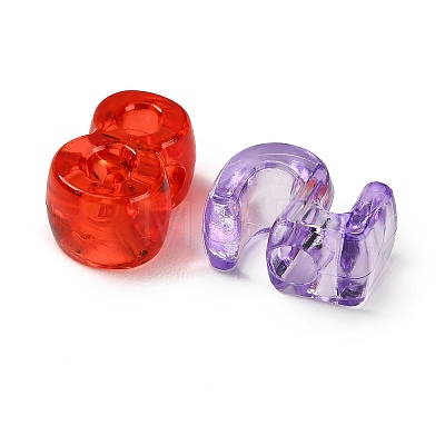 Transparent Acrylic European Beads MACR-K366-02-1