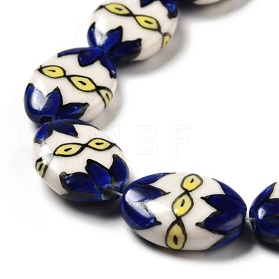 Handmade Printed Porcelain Beads PORC-F005-01F-1