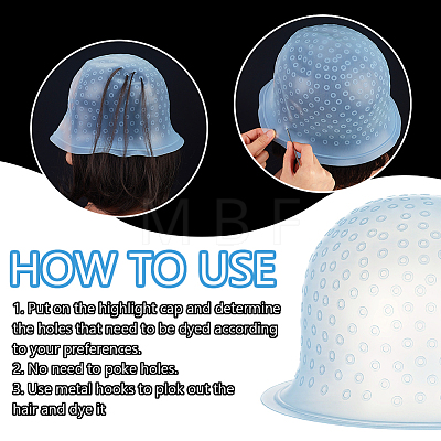 2Pcs 2 Colors Silicone Highlighting Hairpiece Hat Tools AJEW-GA0010-29-1