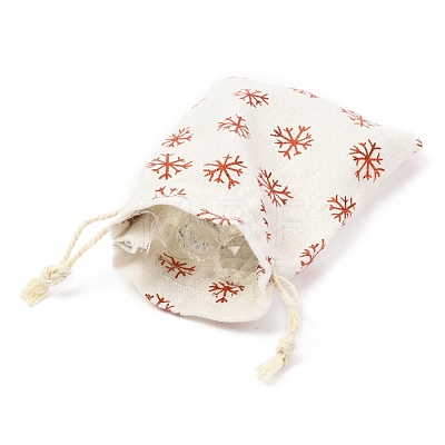 Christmas Theme Cotton Fabric Cloth Bag ABAG-H104-B16-1