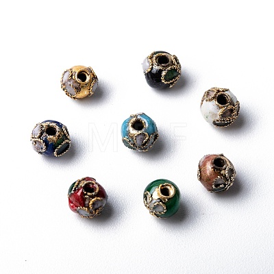 Handmade Cloisonne Beads CLB6mm-M-01-1