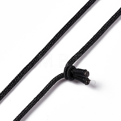 Gemstone Hexagon Pendant Necklace with Nylon Cord for Men Women NJEW-G094-A-1