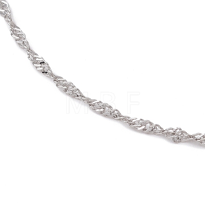 304 Stainless Steel Singapore Chain Anklets AJEW-AN00644-02-1