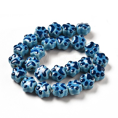 Handmade Printed Porcelain Beads X1-PORC-F005-02A-1