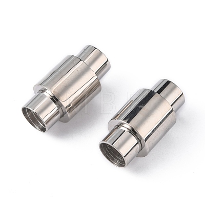 304 Stainless Steel Magnetic Clasps X-STAS-H048-4-1
