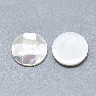 Natural White Shell Mother of Pearl Shell Cabochons SSHEL-S264-055B-1