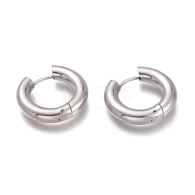 Tarnish Resistant 201 Stainless Steel Huggie Hoop Earrings EJEW-O095-05-16-1