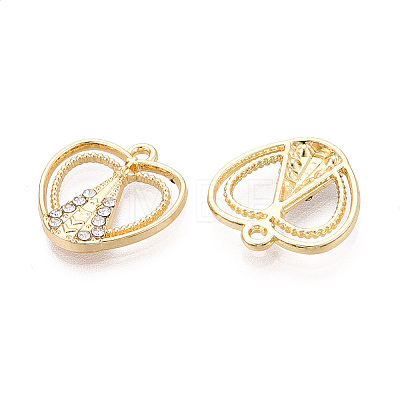 Alloy Rhinestone Pendants FIND-N008-29KCG-1