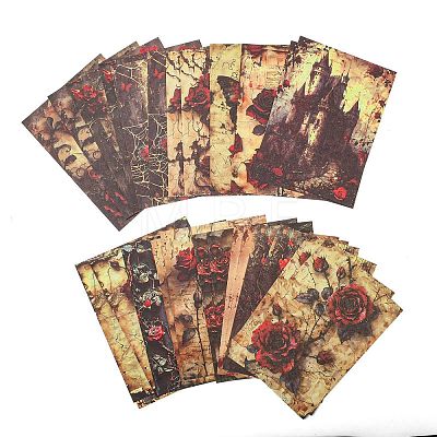 15 Styles Gothic Style Rose Flower Scrapbooking Paper Pads DIY-H171-01A-1