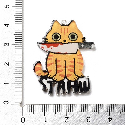 Halloween Theme Opaque Acrylic Pendants SACR-Z005-03B-1