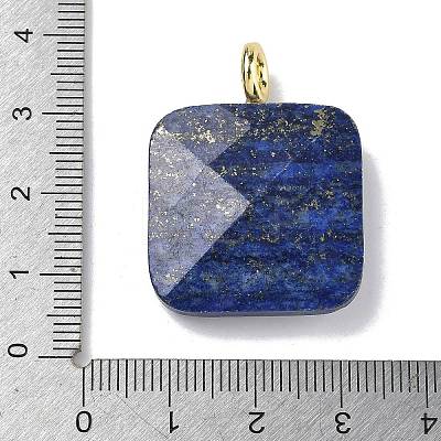 Natural Lapis Lazuli Faceted Pendants G-C274-03-G07-1