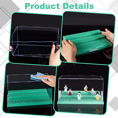 3-Tier Acrylic Minifigure Display Cases ODIS-WH0019-10B-1