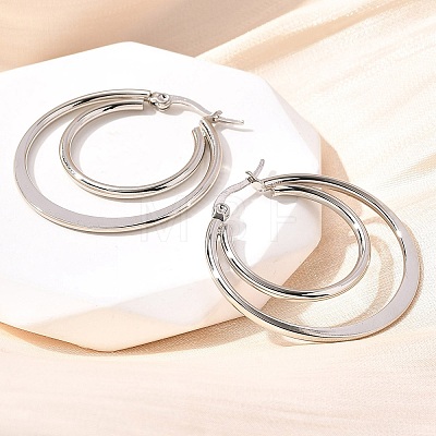 201 Stainless Steel Earrings EJEW-Q026-06P-B-1