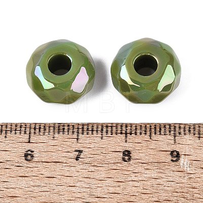 Opaque Acrylic European Beads OACR-E033-23O-1
