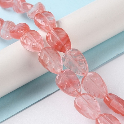 Cherry Quartz Glass Beads Strands G-M418-A04-01-1