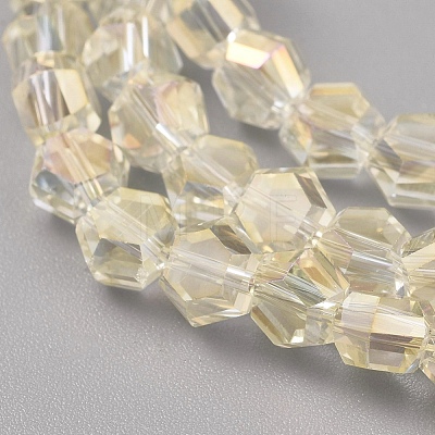 Electroplate Glass Beads Strands EGLA-L018-C-FR02-1