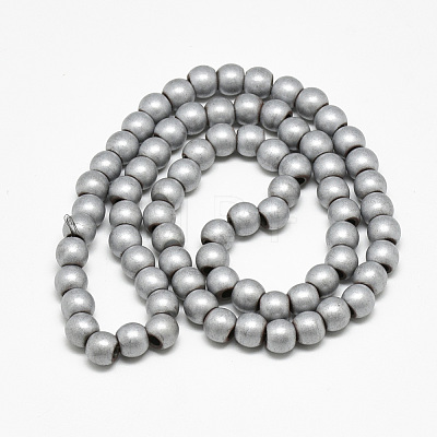 Electroplate Non-magnetic Synthetic Hematite Beads Strands G-Q486-87E-1