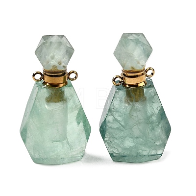 Natural Green Fluorite Perfume Bottle Pendants G-B149-02G-06-1