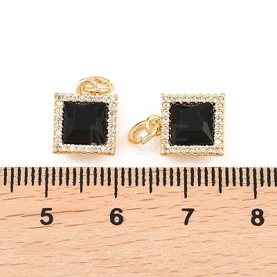 Brass Micro Pave Cubic Zirconia Pendants KK-H538-23B-G-1