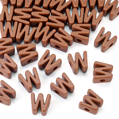 Opaque Acrylic European Beads OACR-TAC0019-006W-1